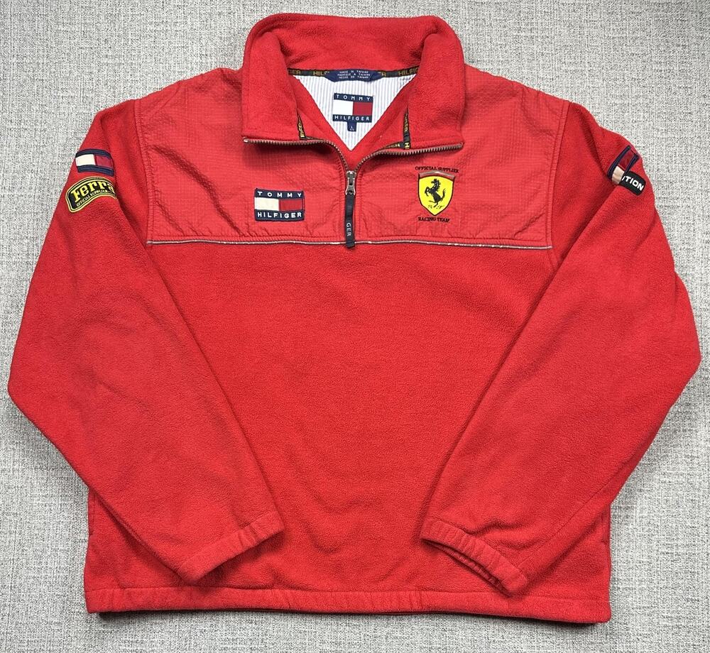 Vintage Ferrari Sweatshirt x Tommy Hilfiger Sz L Racing Limited Edition Pullover